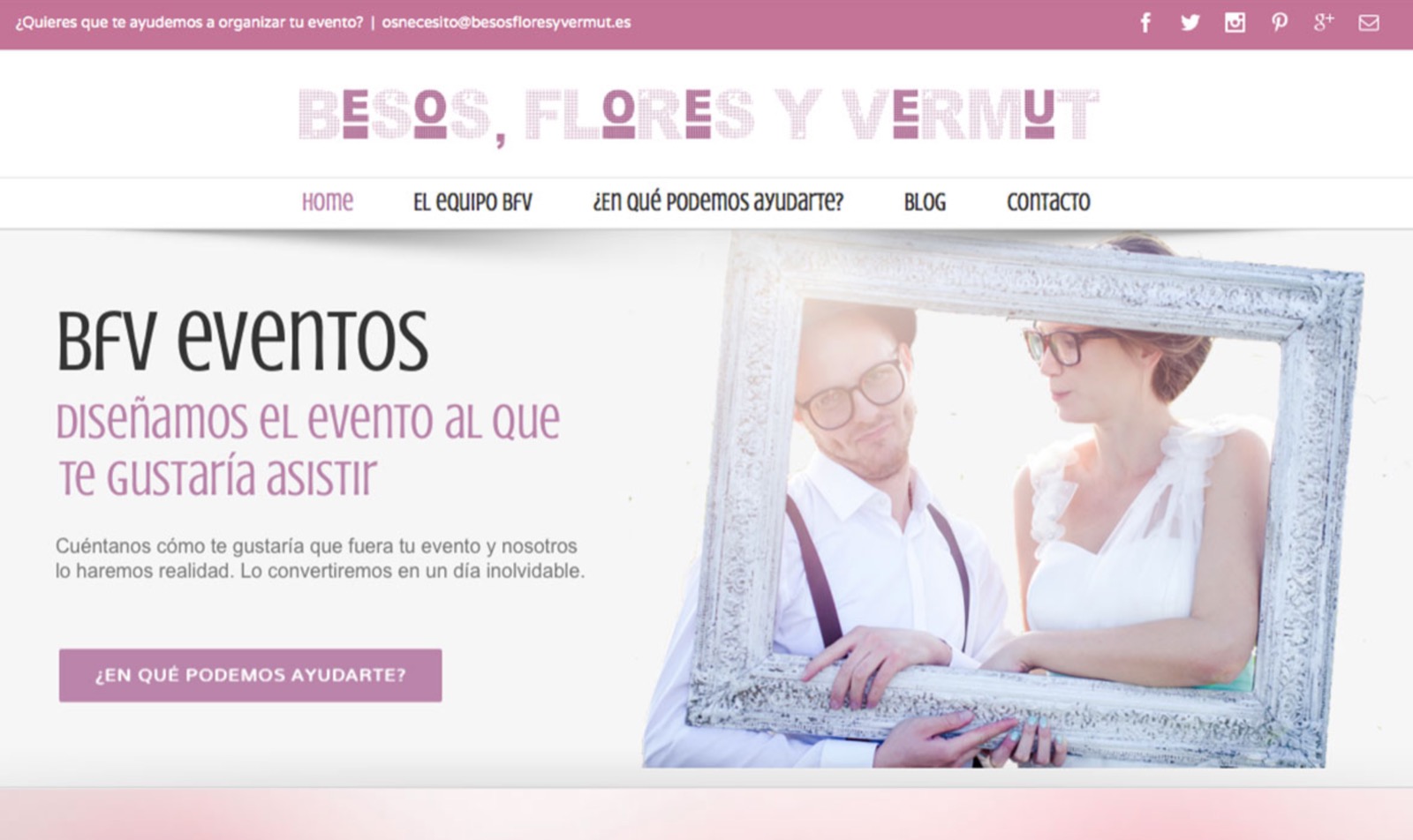 Diseño web para wedding planner