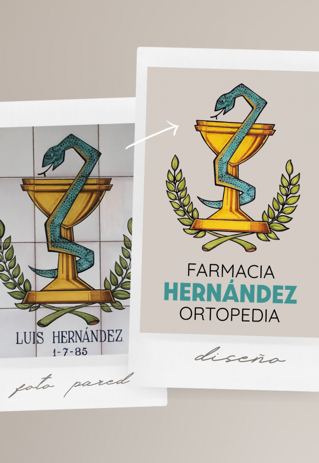vectorización de logo farmacia Caspe